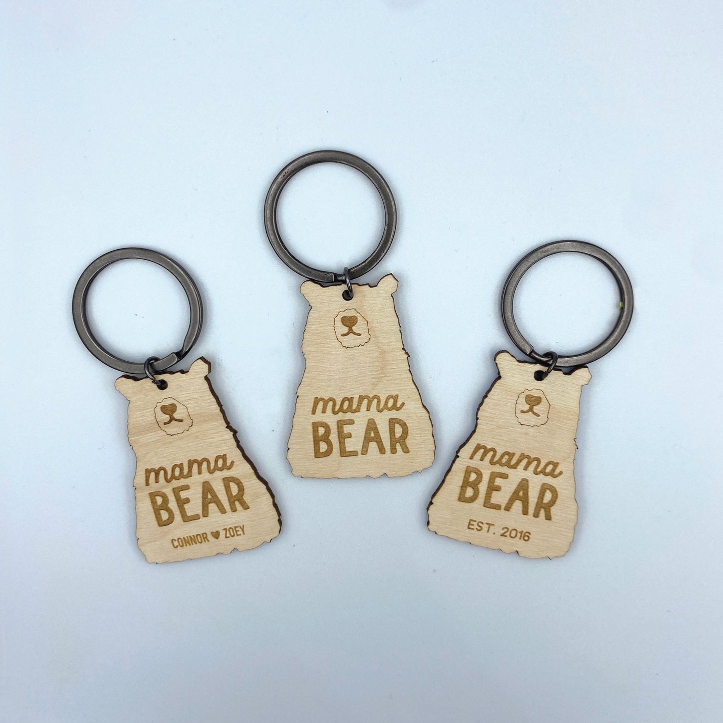 Mama Bear Personalized Keychain - Keychains - Moon Rock Prints