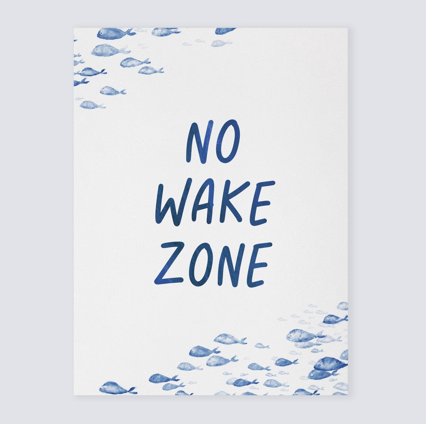 No Wake Zone Watercolor Print - Art Prints - Moon Rock Prints