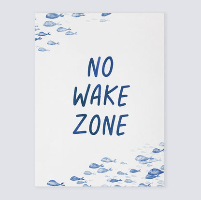 No Wake Zone Watercolor Print - Art Prints - Moon Rock Prints