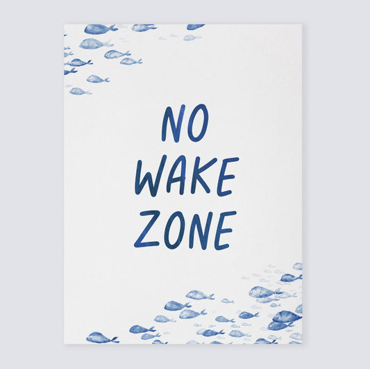 No Wake Zone Watercolor Print - Art Prints - Moon Rock Prints