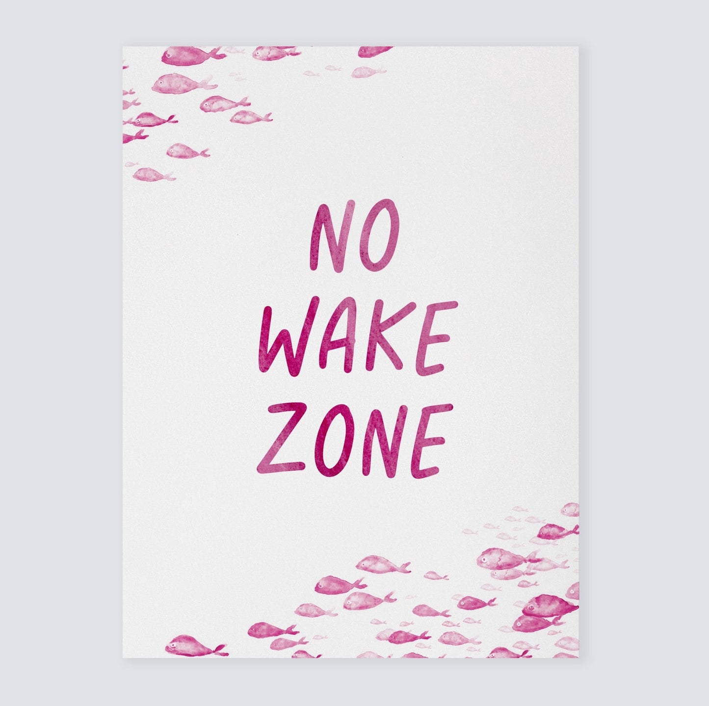 No Wake Zone Watercolor Print - Art Prints - Moon Rock Prints