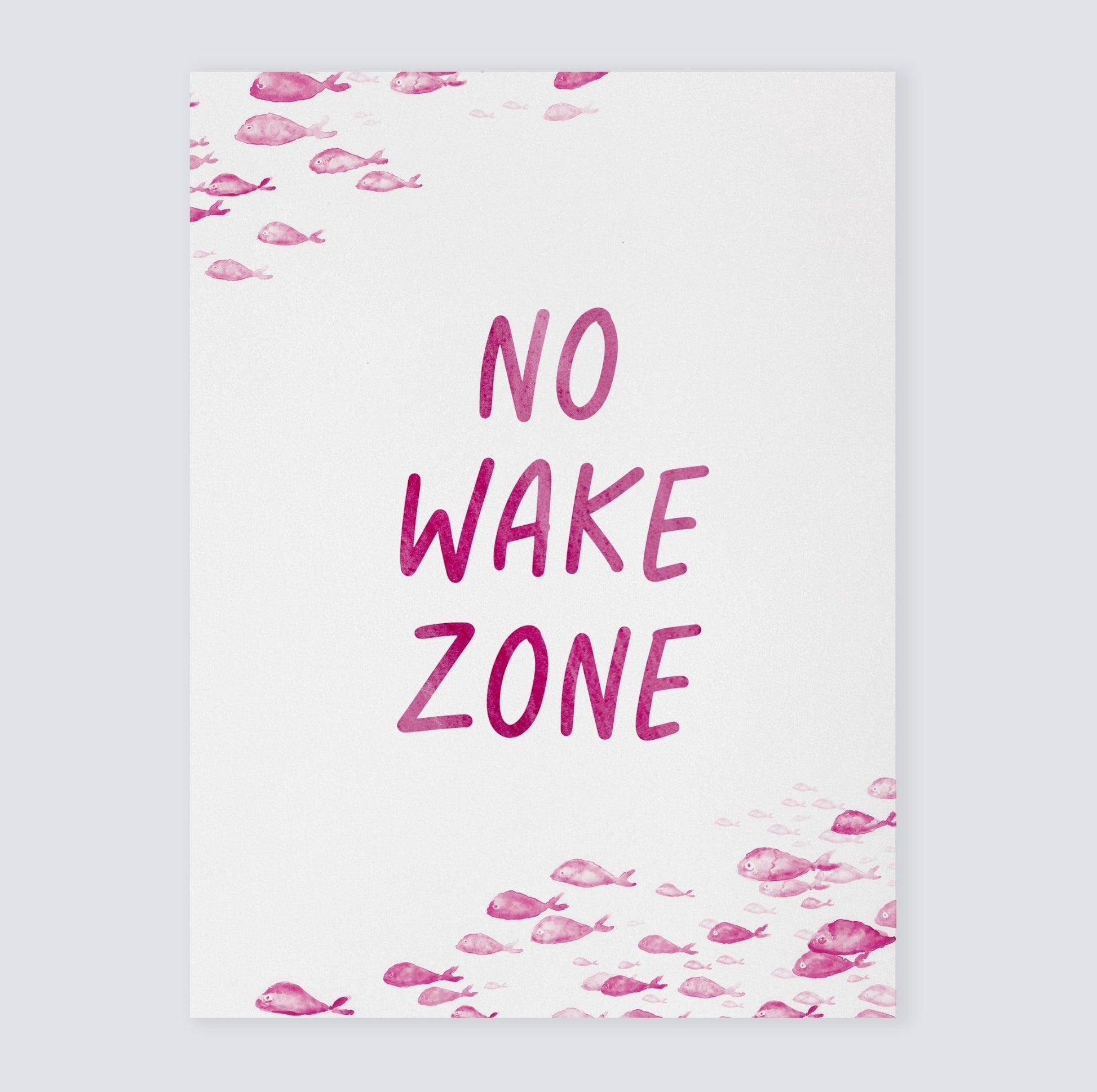No Wake Zone Watercolor Print - Art Prints - Moon Rock Prints