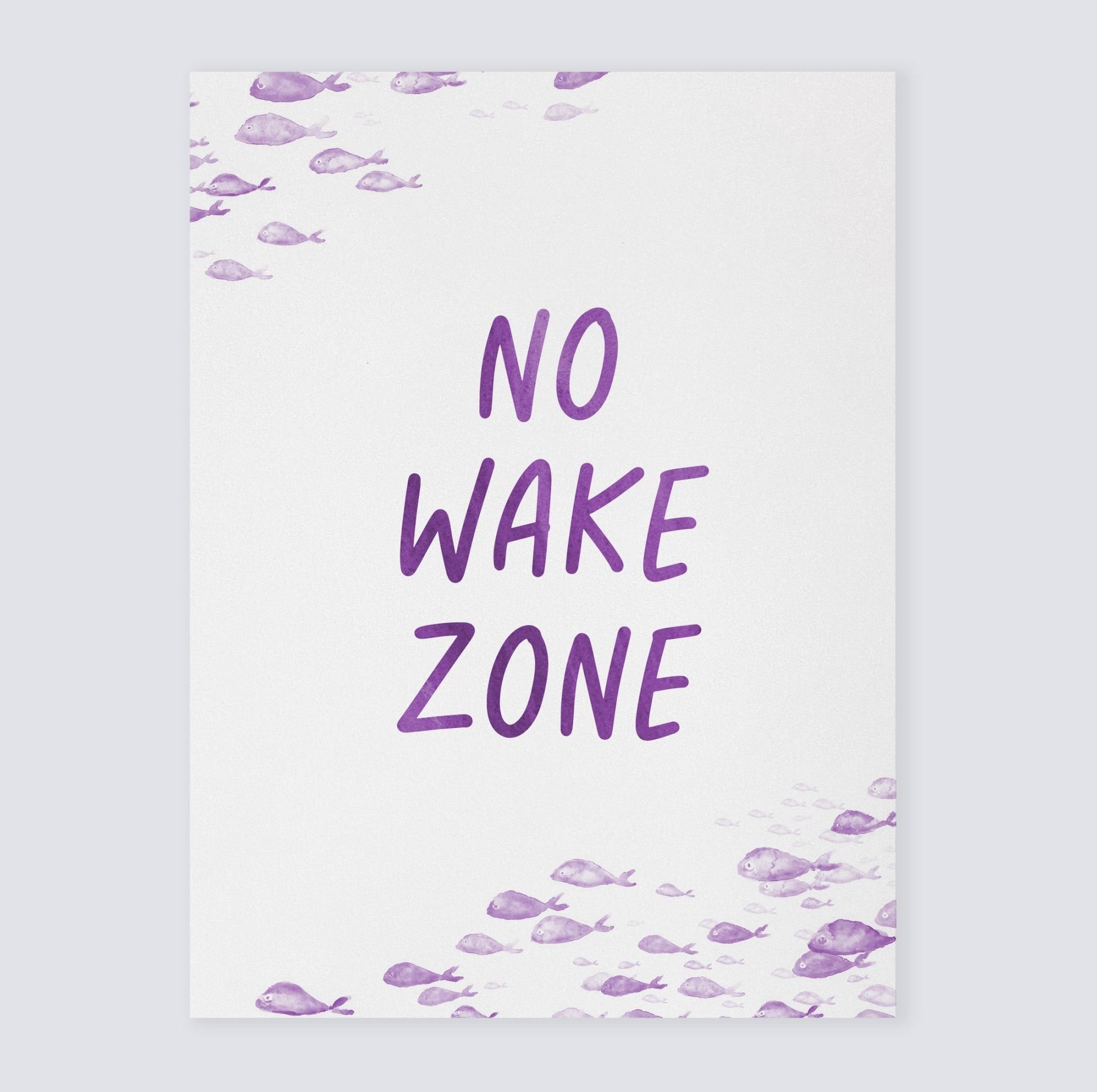 No Wake Zone Watercolor Print - Art Prints - Moon Rock Prints