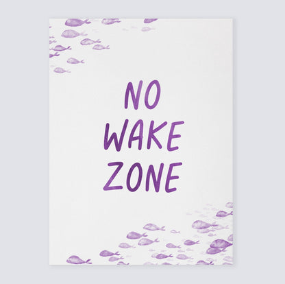 No Wake Zone Watercolor Print - Art Prints - Moon Rock Prints