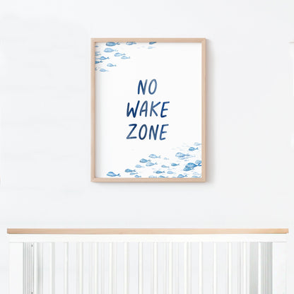 No Wake Zone Watercolor Print - Art Prints - Moon Rock Prints