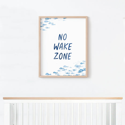 No Wake Zone Watercolor Print - Art Prints - Moon Rock Prints