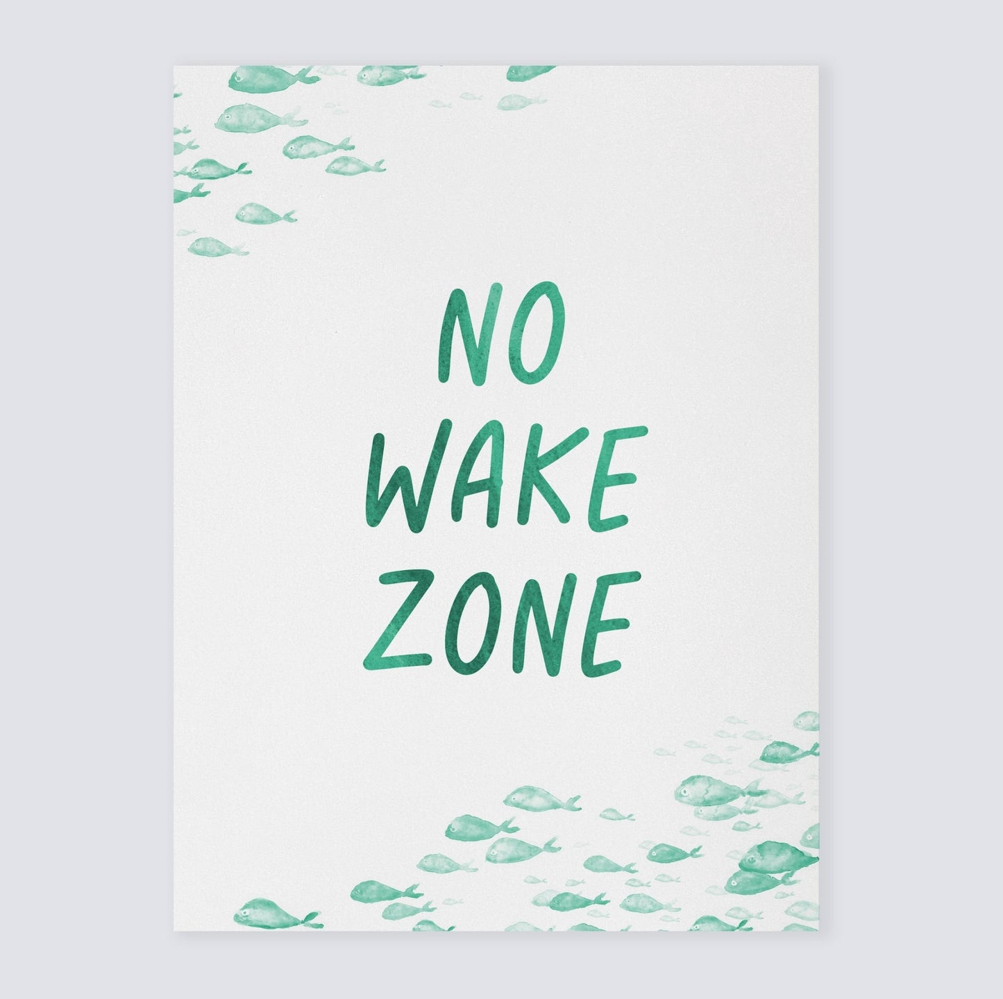 No Wake Zone Watercolor Print - Art Prints - Moon Rock Prints