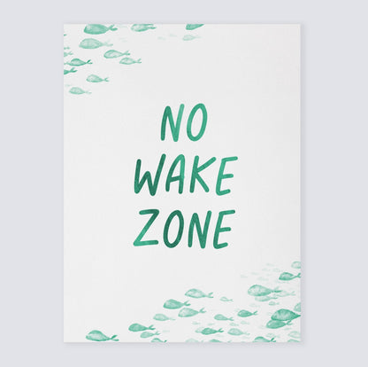 No Wake Zone Watercolor Print - Art Prints - Moon Rock Prints