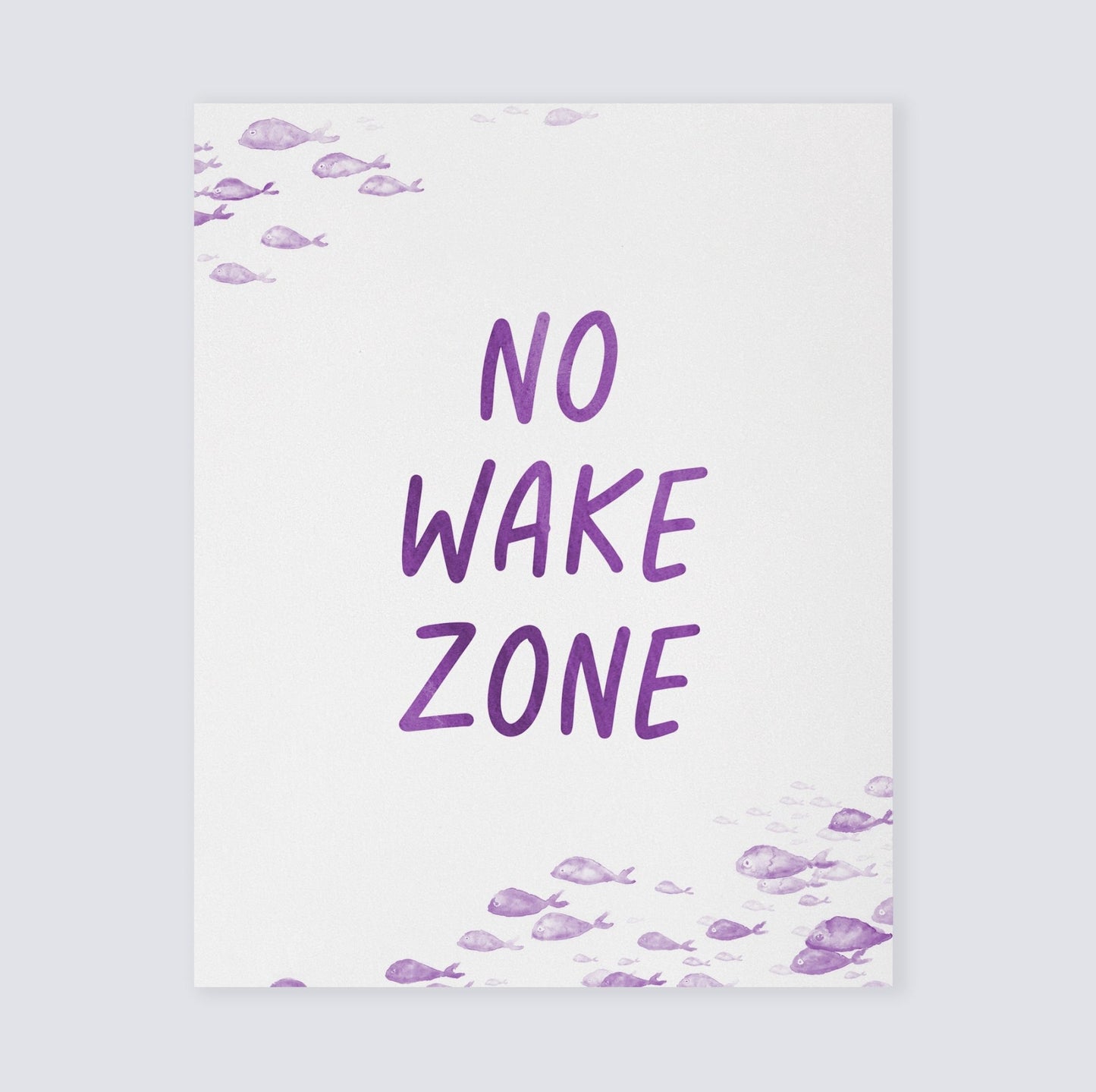 No Wake Zone Watercolor Print - Art Prints - Moon Rock Prints
