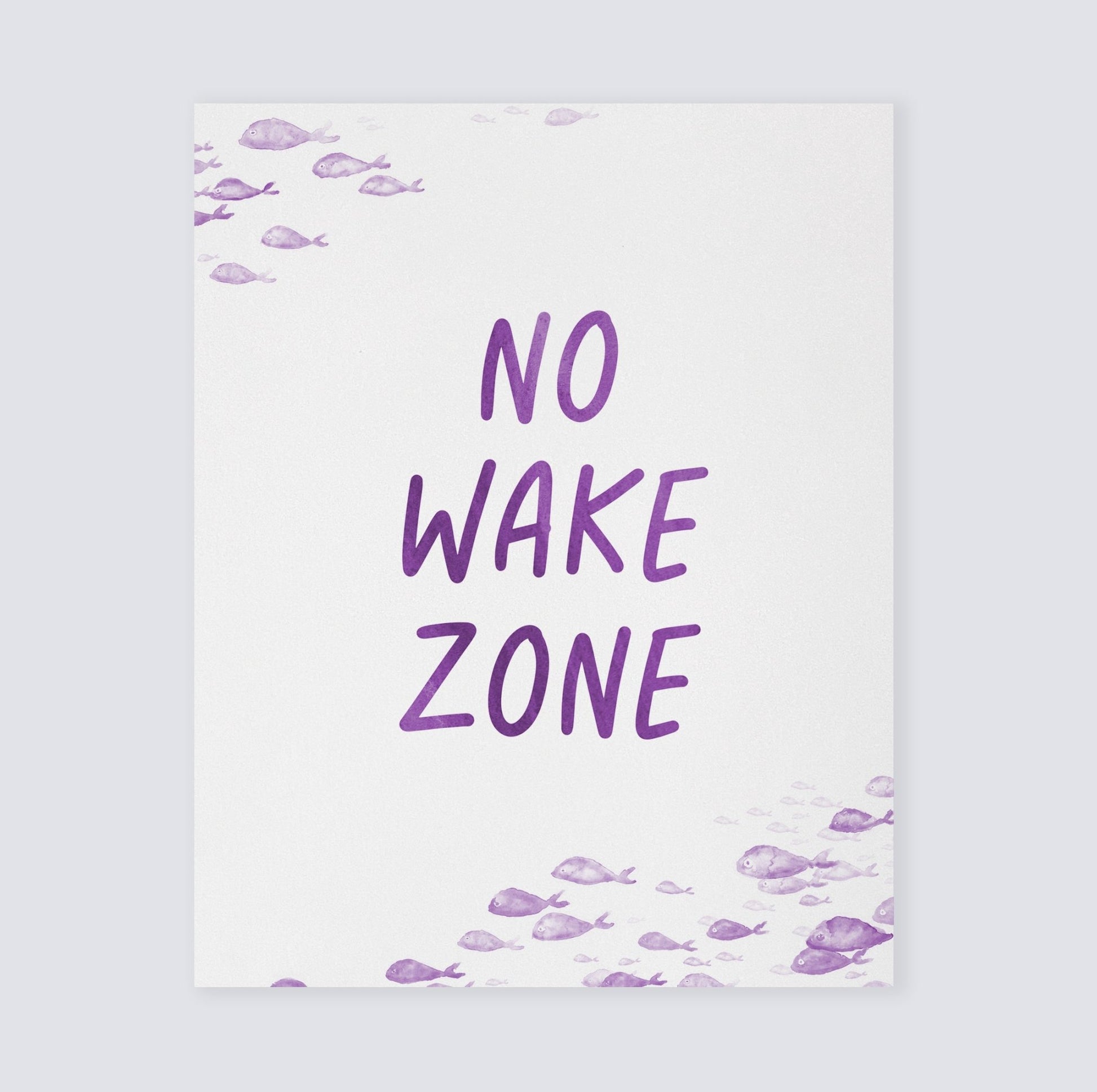 No Wake Zone Watercolor Print - Art Prints - Moon Rock Prints
