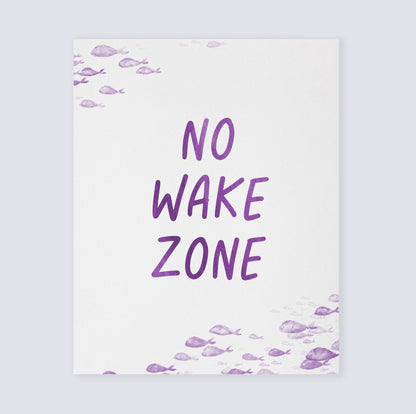 No Wake Zone Watercolor Print - Art Prints - Moon Rock Prints