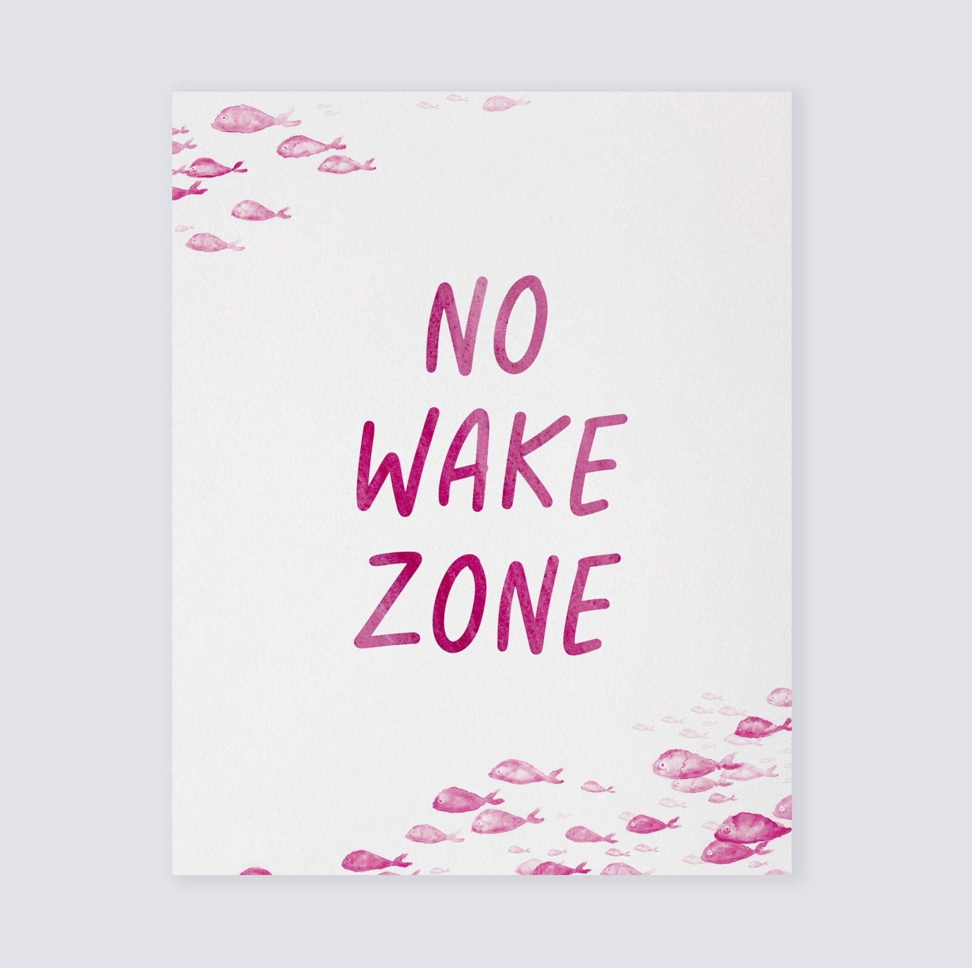 No Wake Zone Watercolor Print - Art Prints - Moon Rock Prints