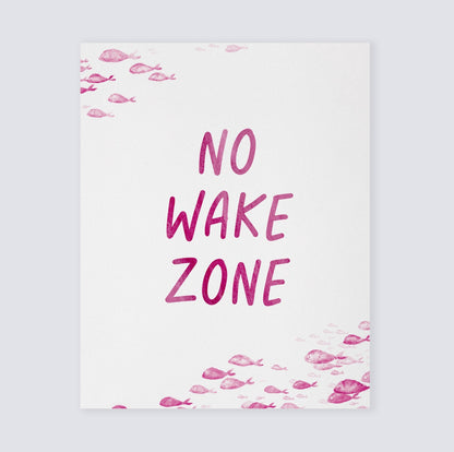 No Wake Zone Watercolor Print - Art Prints - Moon Rock Prints