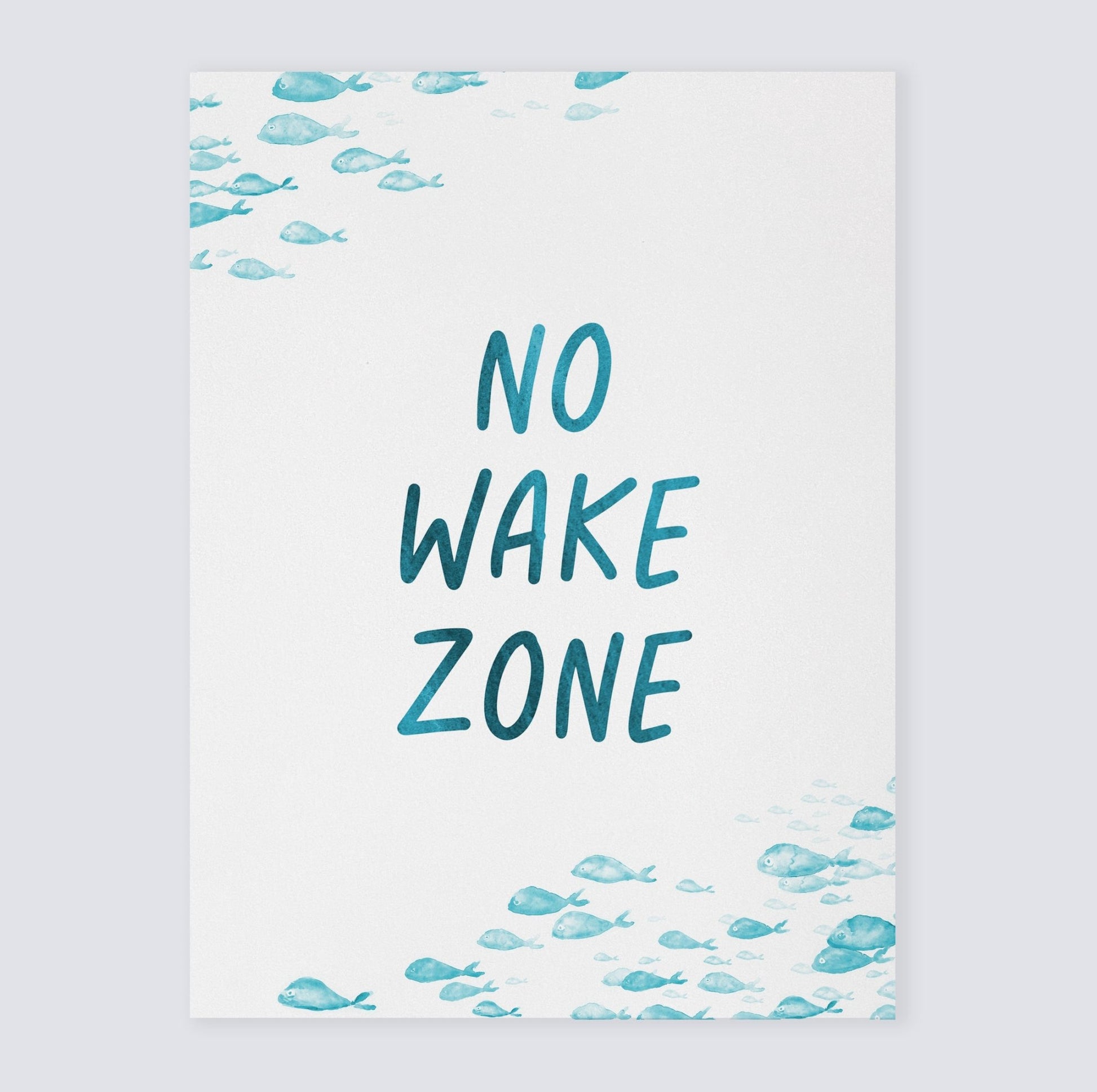 No Wake Zone Watercolor Print - Art Prints - Moon Rock Prints