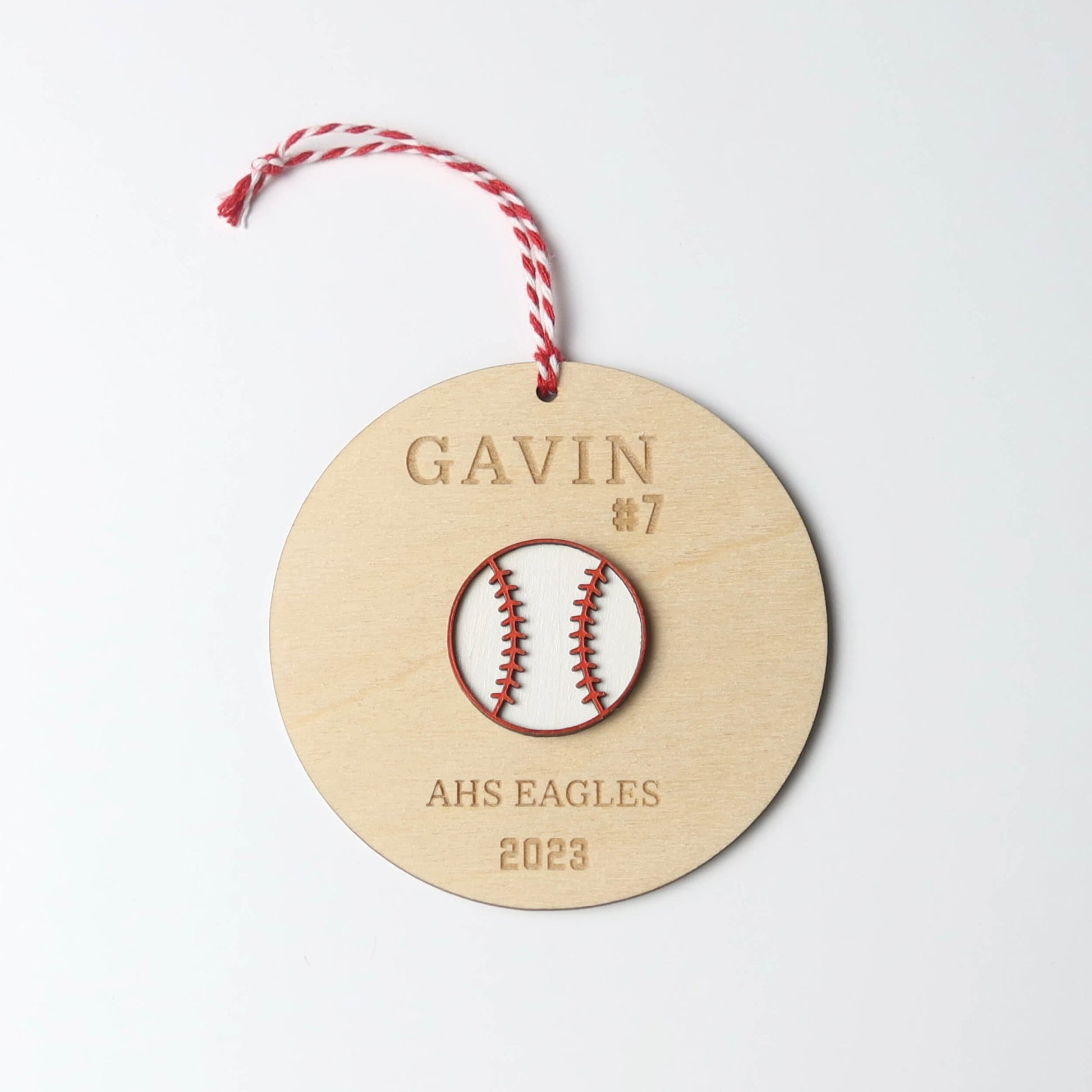 Personalized Baseball Ornament - Holiday Ornaments - Moon Rock Prints