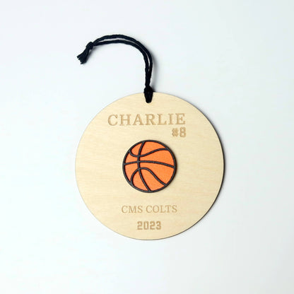 Personalized Basketball Ornament - Holiday Ornaments - Moon Rock Prints