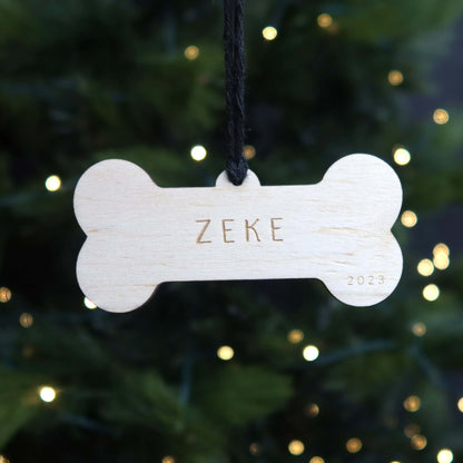 Personalized Dog Name Christmas Ornament - Holiday Ornaments - Moon Rock Prints