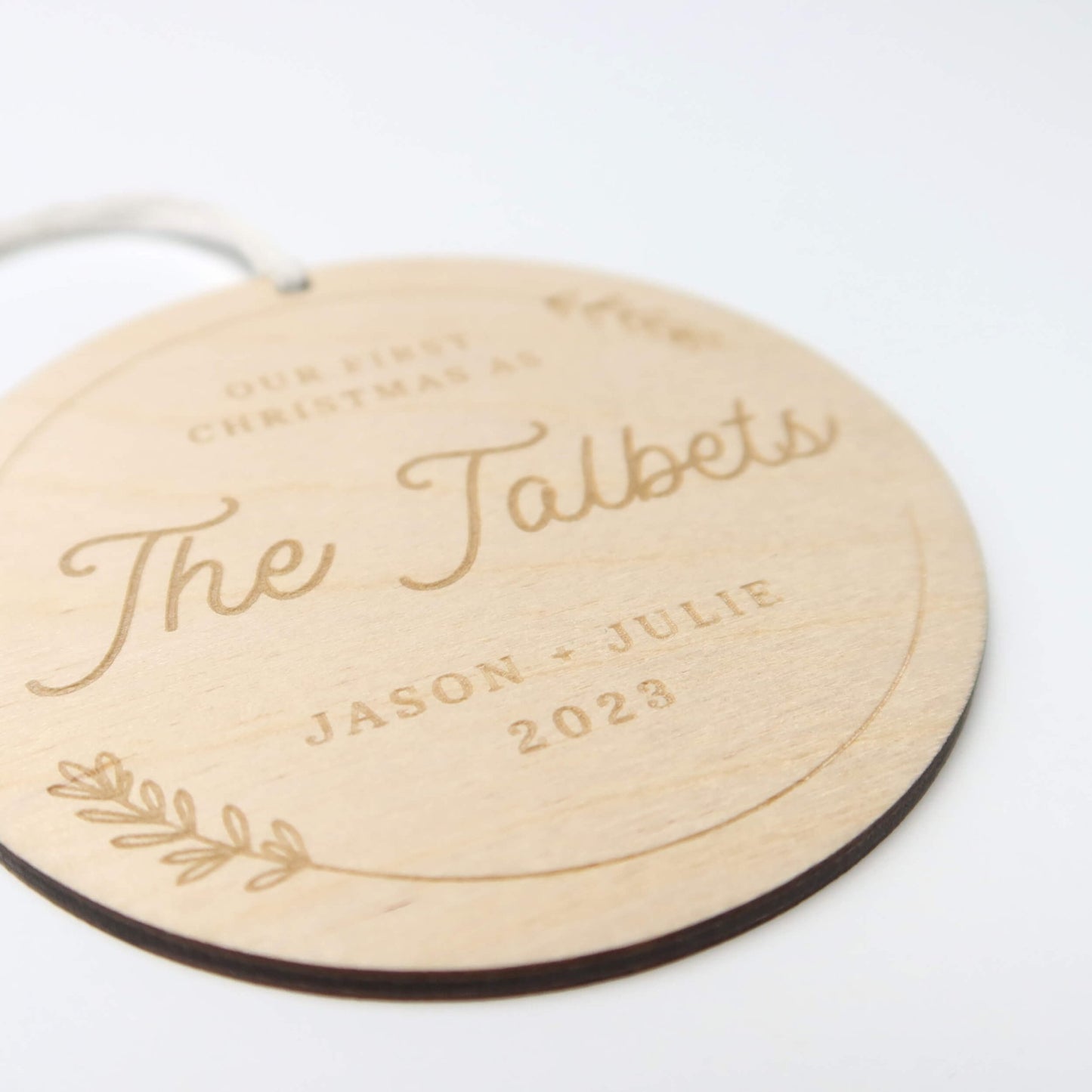 Personalized First Married Christmas Ornament - Holiday Ornaments - Moon Rock Prints