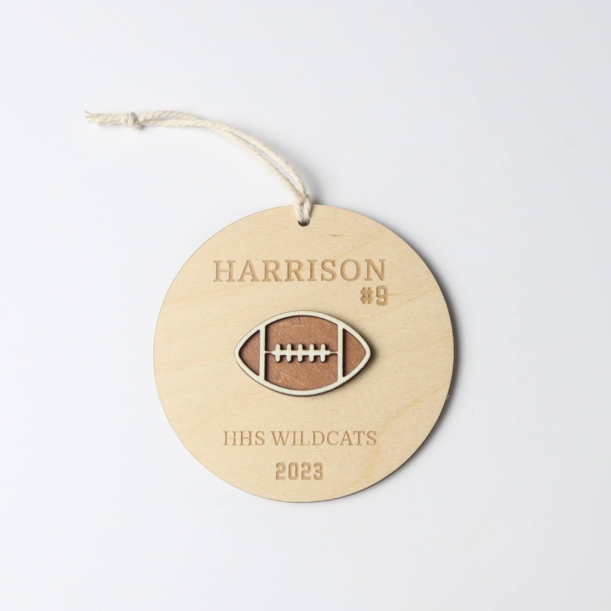 Personalized Football Ornament - Holiday Ornaments - Moon Rock Prints