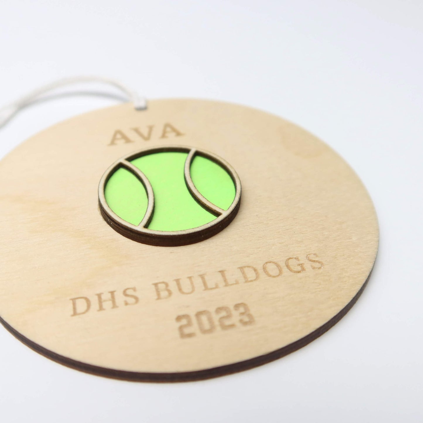 Personalized Tennis Ornament - Holiday Ornaments - Moon Rock Prints