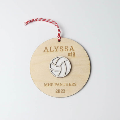 Personalized Volleyball Ornament - Holiday Ornaments - Moon Rock Prints