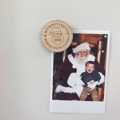 Santa and Me Photo Magnet