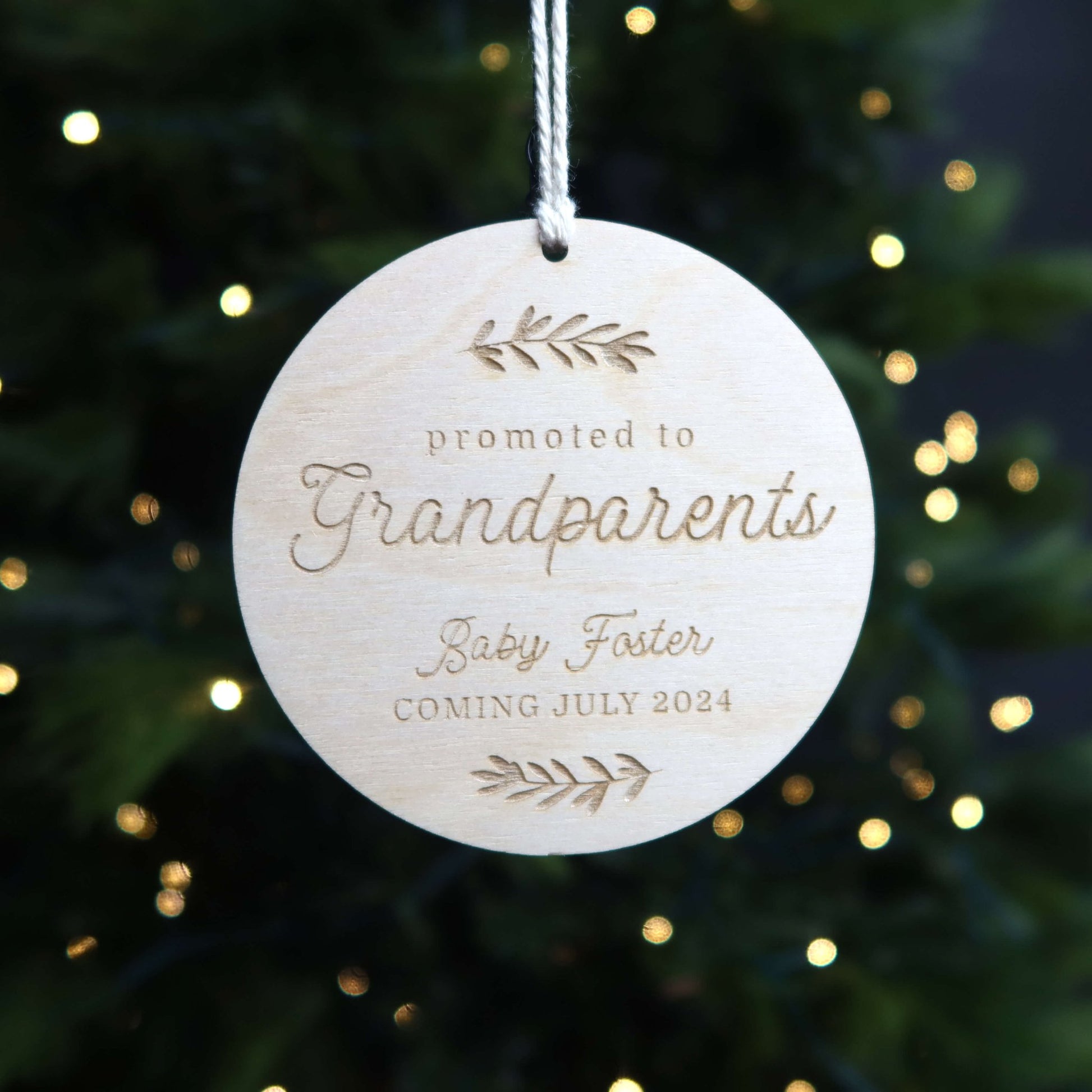 Promoted to Grandparents Pregnancy Announcement Ornament - Holiday Ornaments - Moon Rock Prints
