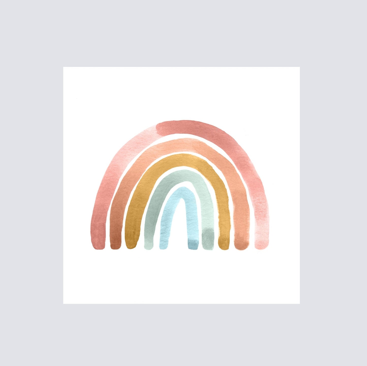boho rainbow watercolor print for boho nursery