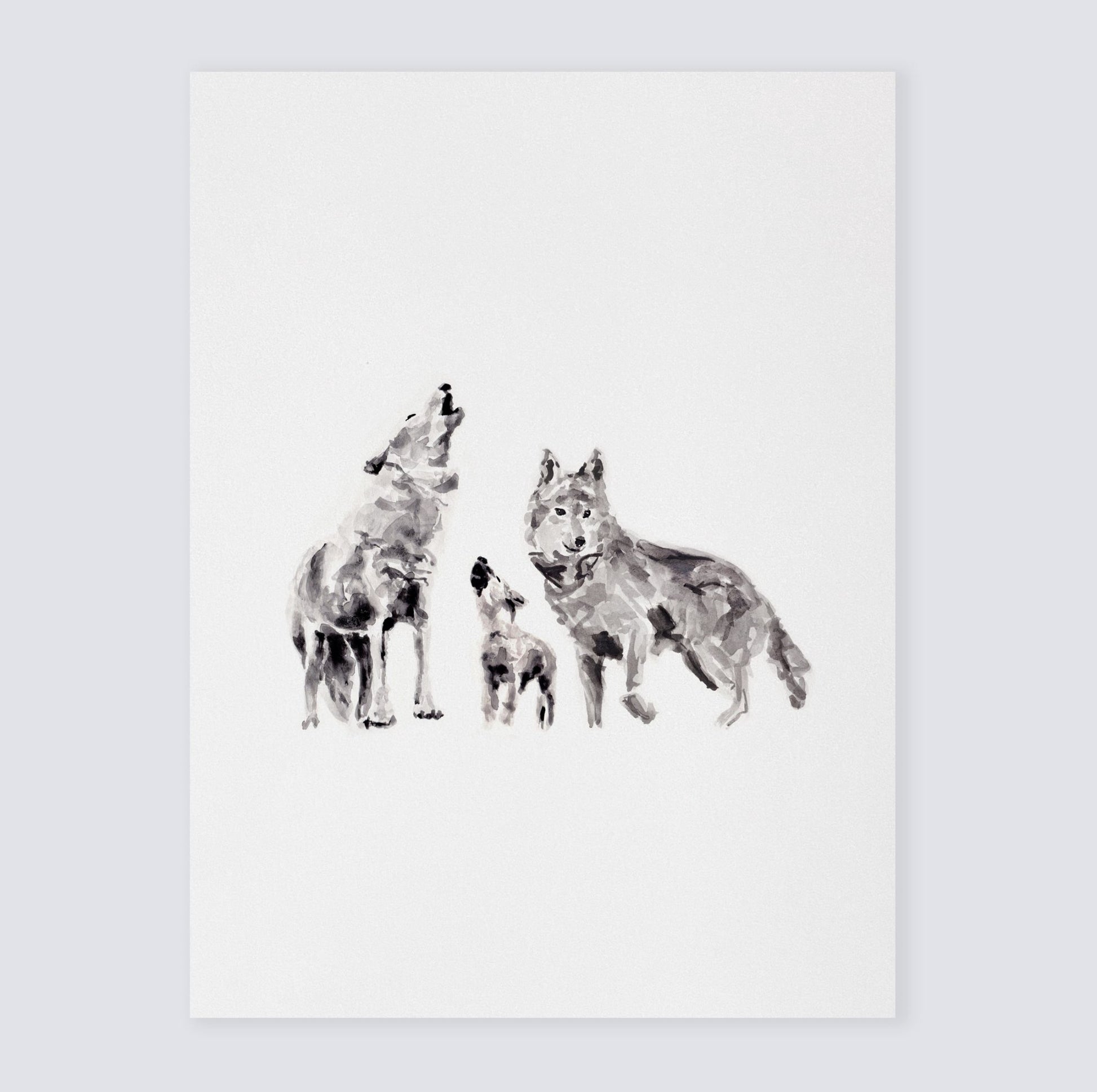 pack of wolves drawing