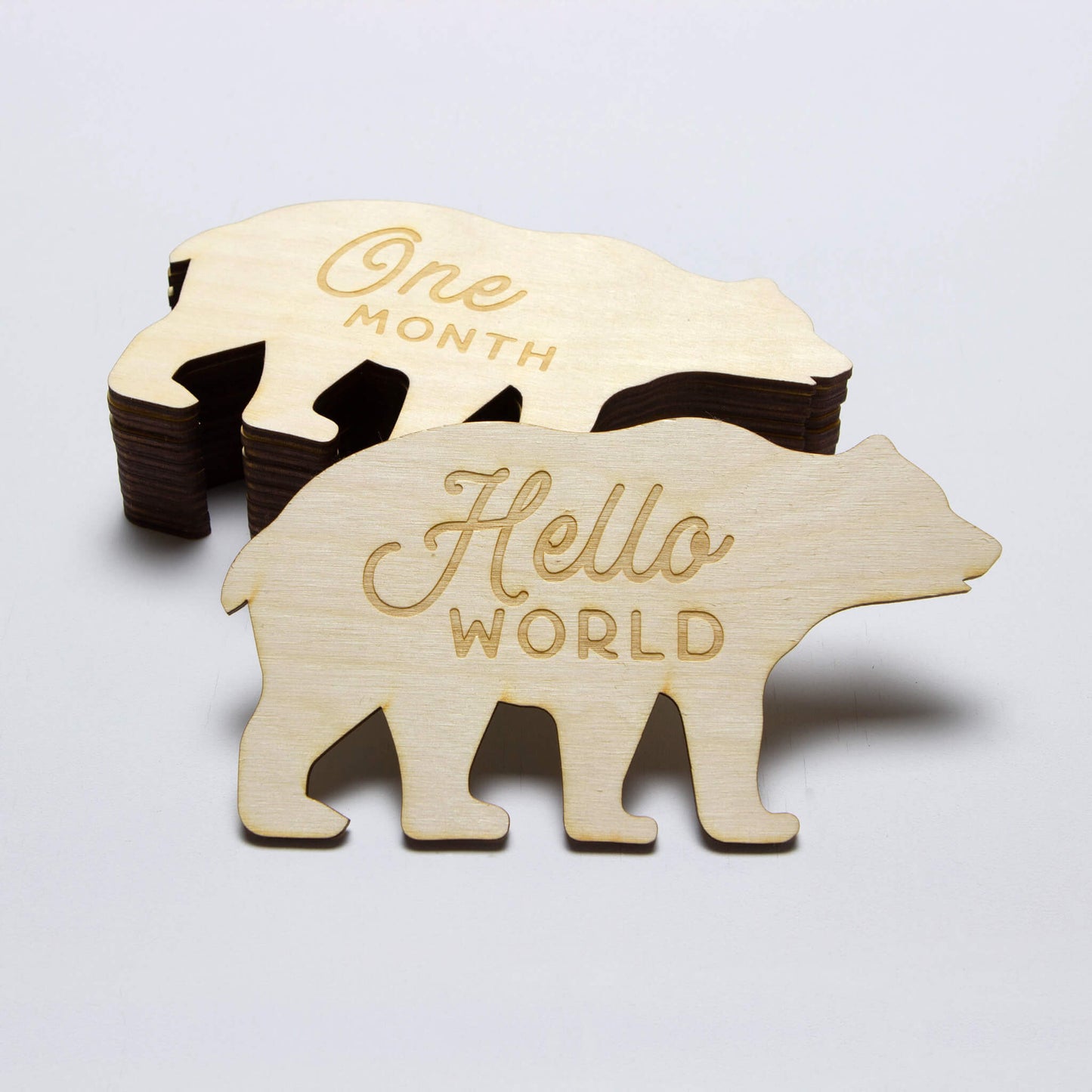 Wood Bear Shape Milestone Markers Set by Gray House Kids