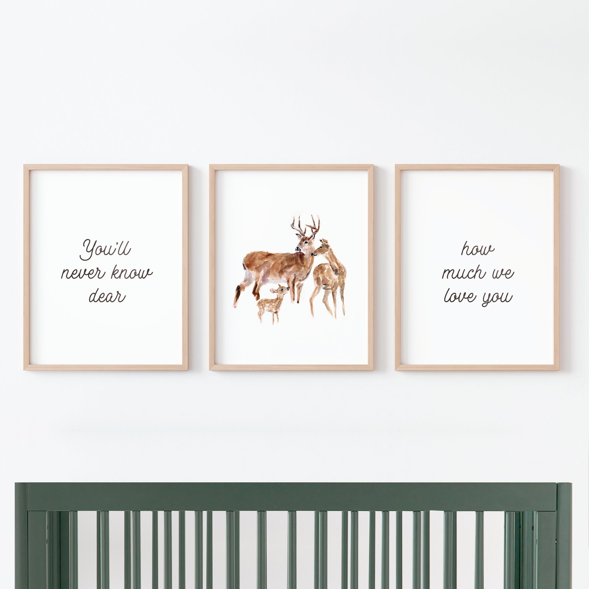 You'll Never Know Dear Deer Family Print Set - Moon Rock Prints